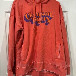 Women's Hoodie Clemson University Tigers Vintage Hoodie Large Fleece Sweatshirt
